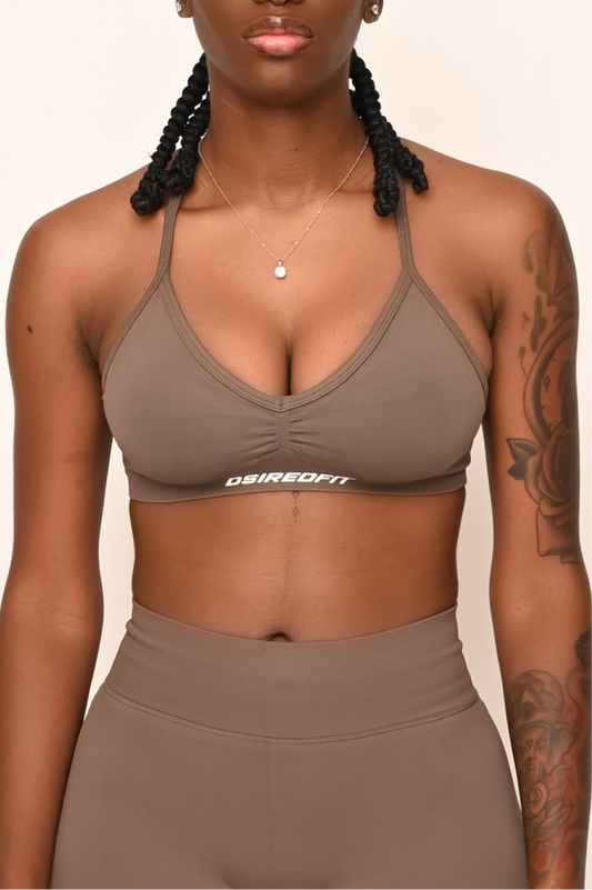 Concrete Criss Cross Bra